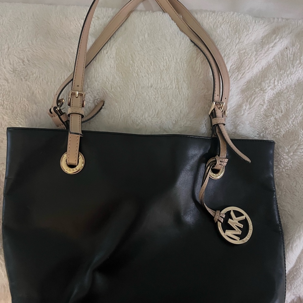 Michael Kors Black and Tan Totes Collection